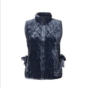 Banana Republic Velvet Quilted Vest Blazer